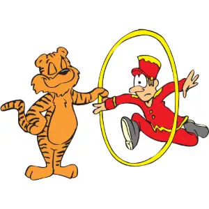 Animal Trainer in Hoop Clipart