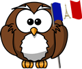 Owl with French flag