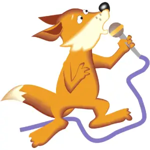 Fox Singing Clipart