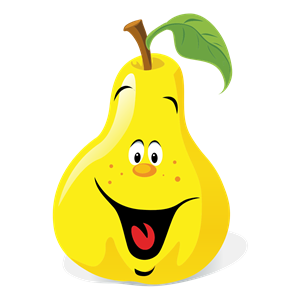 Anthropomorphic Happy Pear