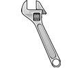 Adjustable wrench - icon style