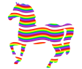 Colorful Rainbow Horse