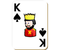White deck: King of spades