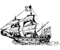 English man-o-war ship