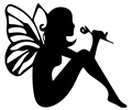 Fairy Smelling Flower Silhouette