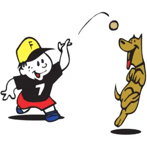 Dog Playing Fetch Clipart