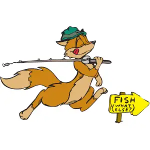 Fox Fishing Clipart