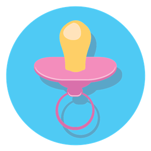 Pink Pacifier Icon