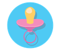 Pink Pacifier Icon