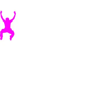 Pink Jumping Man Clipart