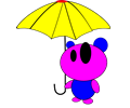 bear with umbrella
