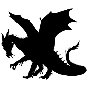 Horned Dragon Silhouette