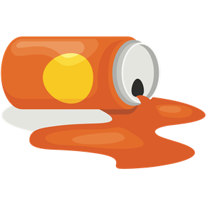 Spilled Orange Drink