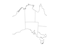 australia outline with boundaries