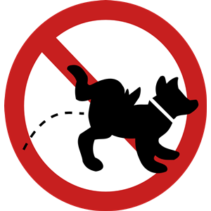 No Dog Peeing Sign