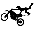 Motocross Bike Aerial Stunt Silhouette