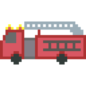 Pixel art fire engine