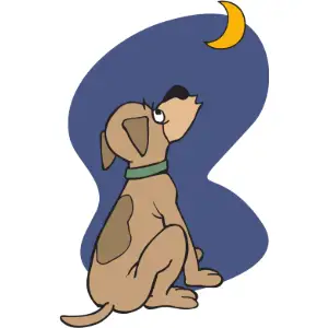 Dog Howling Clipart