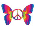 Groovy Peace Sign Butterfly 14