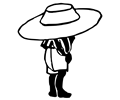 Child with large hat