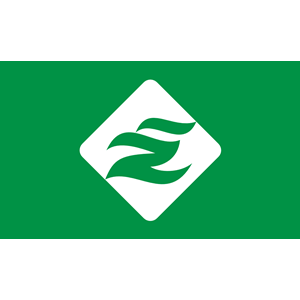 Flag of Esashi, Soya, Hokkaido (green version)