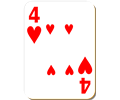 White Deck: 4 of Hearts