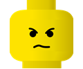 LEGO smiley -- angry