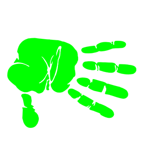 Hand Print Green