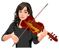Female Violinist Portrait