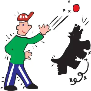 Dog Playing Fetch Clipart