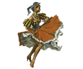 Vintage Caribbean Dancing Woman