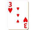 White deck: 3 of hearts