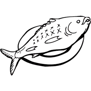 number 11 clipart black and white fish
