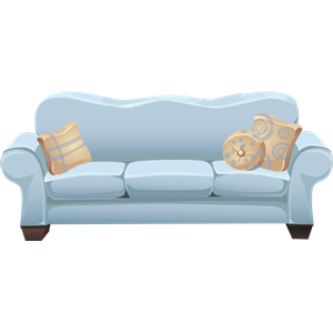 Powder blue sofa