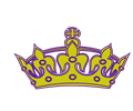 Gold/purple Keep Calm Crown