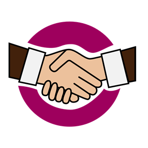 A handshake icon