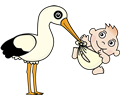Stork and Baby (#2)