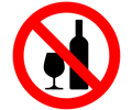 Don't drink alcohol - No tomar alcohol