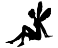 Female Fairy Relaxing Silhouette
