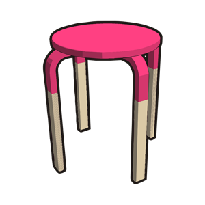 Ikea stuff - Frosta stool, half magenta