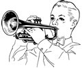Boy playing cornet