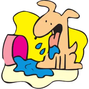 Dog Drinking Clipart
