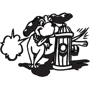 Dog Wetting Hydrant Clipart