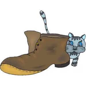 Kitten Hiding Clipart