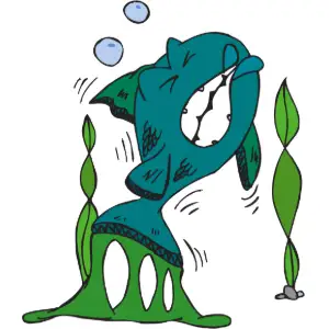 Fish Stuck to Goo Clipart