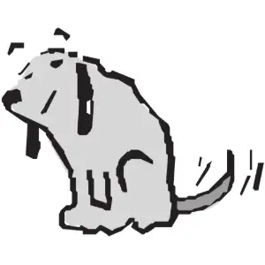Dog Wagging Tail Clipart