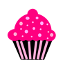 Cupcake Pink Black