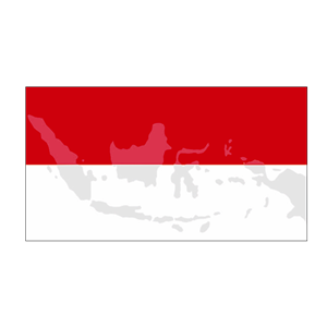 Bendera Merah Putih or Indonesian Flag with Maps