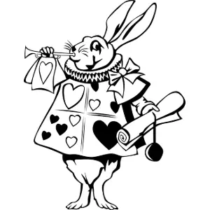 Rabbit from Alice in Wonderland Clipart