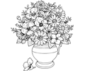Vase of wild flowers